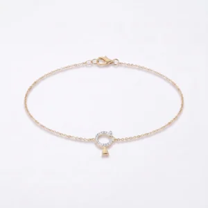 Initial 'C' Halo Bracelet