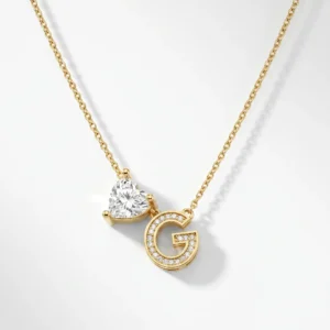 Heart & Initial Pendant