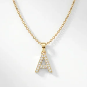 Pavé Initial Pendant