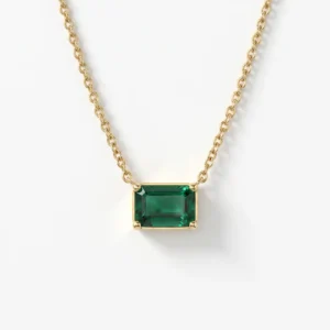 Emerald East-West Pendant