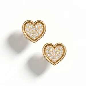Pavé Heart Studs
