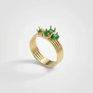 Emerald Cluster Ring