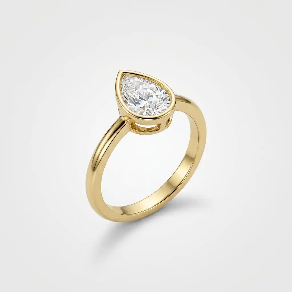 Teardrop Solitaire Ring