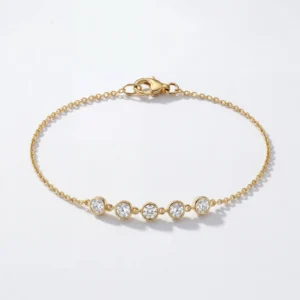 Five-Stone Bezel Bracelet