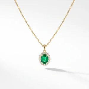 Emerald Halo Pendant