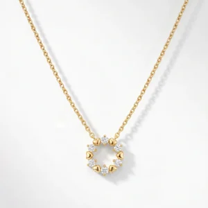 Heart Link Circle Pendant