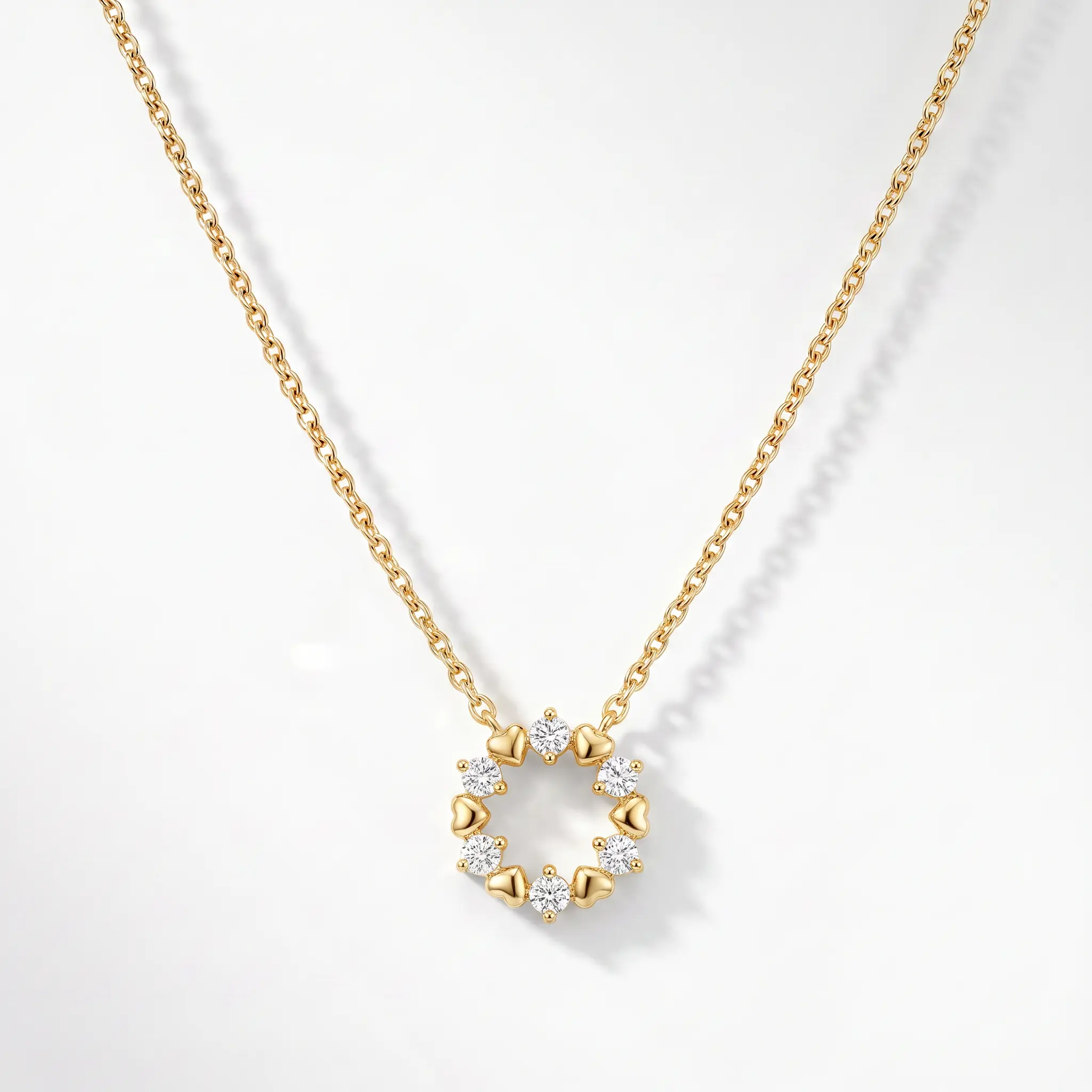 Heart Link Circle Pendant