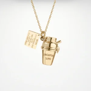 Singapore Sling Cocktail Charm Pendant
