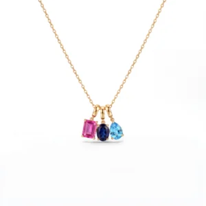 Tri-Gem Charm Pendant